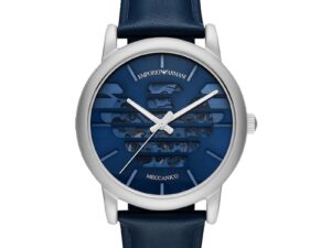 Authentic EMPORIO ARMANI Men 43 mm Stainless Steel Premium Wristwatch  – EMPORIO ARMANI MECCANICO