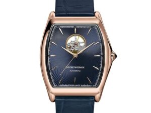 Authentic EMPORIO ARMANI SWISS MADE Men 51 X 42mm SS IP Rose Gold High-end Wristwatch  – Sapphire Glass – EMPORIO ARMANI SWISS AUTOMATIC