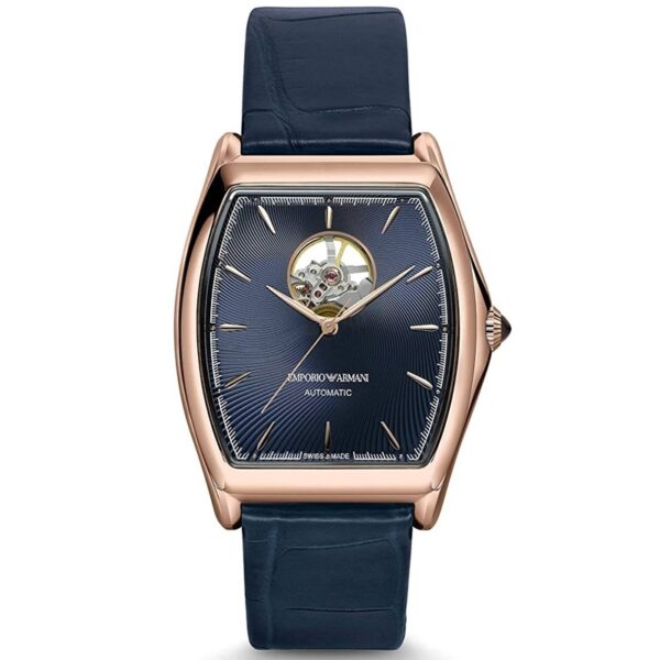 Authentic EMPORIO ARMANI SWISS MADE Men 51 X 42mm SS IP Rose Gold High-end Wristwatch  - Sapphire Glass - EMPORIO ARMANI SWISS AUTOMATIC