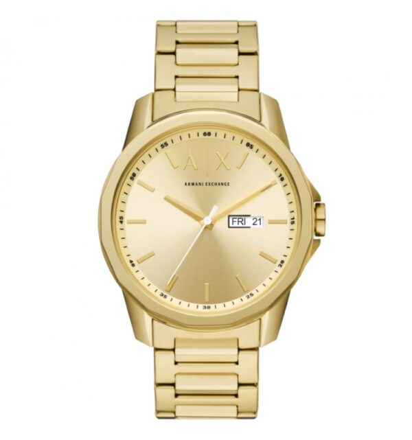 Authentic A|X ARMANI EXCHANGE Men 44 mm SS IP Gold Quartz Elegant Wristwatch  - A|X ARMANI EXCHANGE