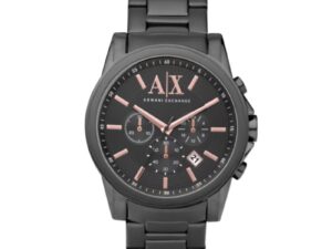 Authentic A|X ARMANI EXCHANGE Men 45 mm SS IP Gun Quartz Elegant Wristwatch  – A|X ARMANI EXCHANGE