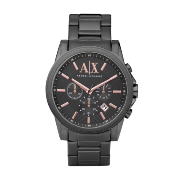 Authentic A|X ARMANI EXCHANGE Men 45 mm SS IP Gun Quartz Elegant Wristwatch  - A|X ARMANI EXCHANGE