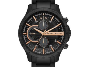 Authentic A|X ARMANI EXCHANGE Men 46 mm SS IP Black Quartz Top-Quality Wristwatch  – ARMANI EXCHANGE