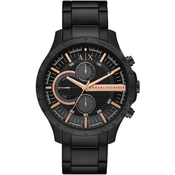 Authentic A|X ARMANI EXCHANGE Men 46 mm SS IP Black Quartz Top-Quality Wristwatch  - ARMANI EXCHANGE