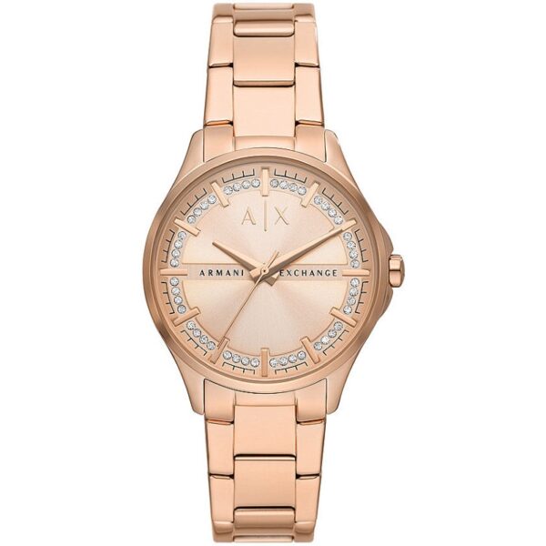 Authentic A|X ARMANI EXCHANGE Women 36 mm SS IP Rose Gold Quartz Elegant Wristwatch  - A|X ARMANI EXCHANGE