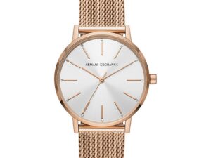 Authentic A|X ARMANI EXCHANGE Women 36 mm SS IP Rose Gold Quartz Elegant Wristwatch  – ARMANI EXCHANGE