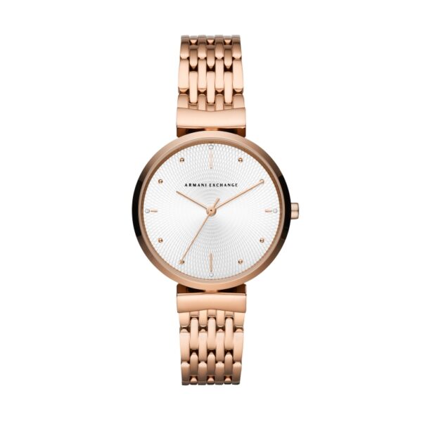 Authentic A|X ARMANI EXCHANGE Women 36 mm SS IP Rose Gold Quartz Elegant Wristwatch  - A|X ARMANI EXCHANGE