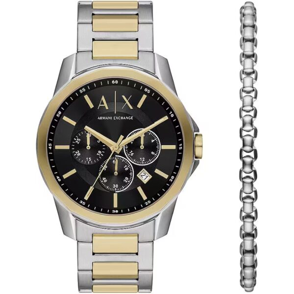 Authentic A|X ARMANI EXCHANGE Men 44 mm SS IP Gold Quartz Top-Quality Wristwatch  - A|X ARMANI EXCHANGE