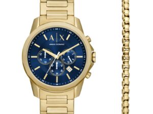 Authentic A|X ARMANI EXCHANGE Men 44 mm SS IP Gold Quartz Top-Quality Wristwatch  – A|X ARMANI EXCHANGE