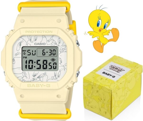 Authentic CASIO G-SHOCK Unisex 38 mm Resin Quartz Designer Wristwatch  - CASIO BABY-G x LOONEY TUNES