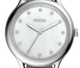 Authentic FOSSIL Women 34 mm Stainless Steel Quartz Designer Wristwatch  – Mother of Pearl Dial – FOSSIL