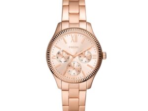 Authentic FOSSIL Women 36 mm SS IP Rose Gold Quartz Elegant Wristwatch  – FOSSIL WATCHES