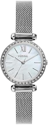 Authentic FOSSIL Women 26 mm Stainless Steel Quartz Elegant Wristwatch  – Mother of Pearl Dial – FOSSIL WATCHES