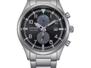 Authentic CITIZEN Men 44 mm Stainless Steel Eco Drive Elegant Wristwatch  – CITIZEN