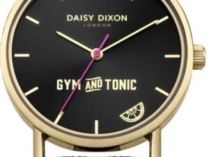 Authentic DAISY DIXON Women 34 mm SS IP Gold Quartz Designer Wristwatch  – DAISY DIXON