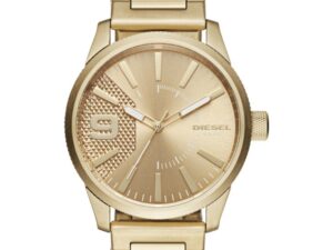 Authentic DIESEL Men 53 mm SS IP Gold Quartz Elegant Wristwatch  – DIESEL