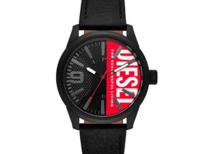 Authentic DIESEL Men 46 mm SS IP Black Quartz Elegant Wristwatch  – DIESEL