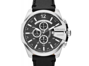 Authentic DIESEL Men 51 mm Stainless Steel Quartz Exclusive Wristwatch  – Special Pack + Necklace – DIESEL