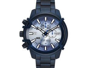 Authentic DIESEL Men 48 mm SS IP Blue Quartz Top-Quality Wristwatch  – DIESEL