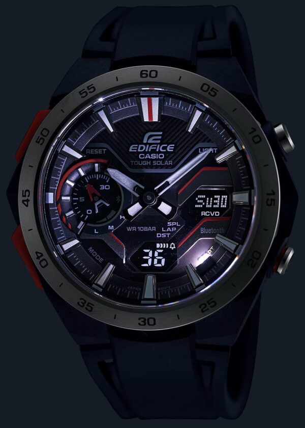 Authentic CASIO EDIFICE Men 48 mm Carbon & Resin Solar Elegant Wristwatch  - CASIO EDIFICE - Image 4