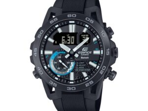 Authentic CASIO EDIFICE Men 48 mm SS & Carbon Quartz Elegant Wristwatch  – CASIO EDIFICE