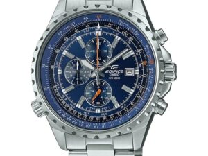 Authentic CASIO EDIFICE Men 45.5 mm Stainless Steel Quartz Elegant Wristwatch  – CASIO EDIFICE