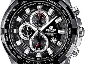 Authentic CASIO EDIFICE Men 48.5 mm Stainless Steel Quartz Designer Wristwatch  – CASIO EDIFICE