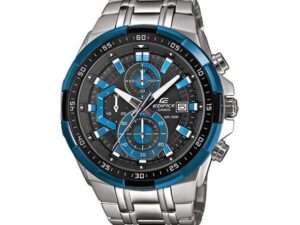 Authentic CASIO EDIFICE Men 49 mm Stainless Steel Quartz Designer Wristwatch  – CASIO EDIFICE