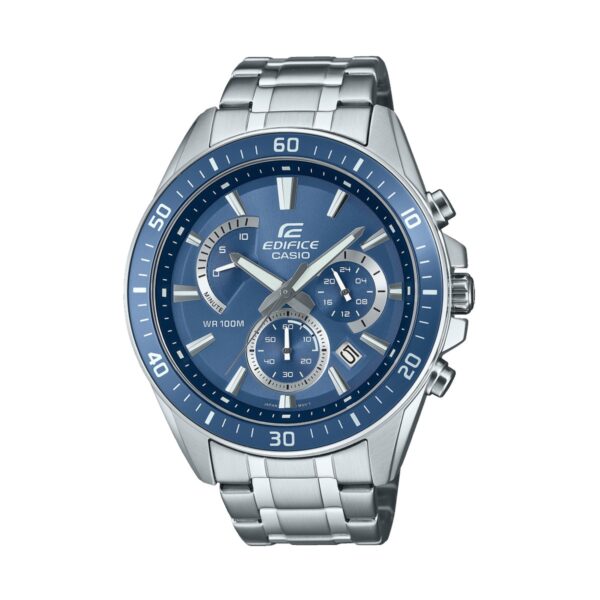 Authentic CASIO EDIFICE Men 47 mm Stainless Steel Quartz Designer Wristwatch  - CASIO EDIFICE