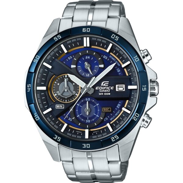 Authentic CASIO EDIFICE Men 48.5 mm Stainless Steel Quartz Designer Wristwatch  - CASIO EDIFICE