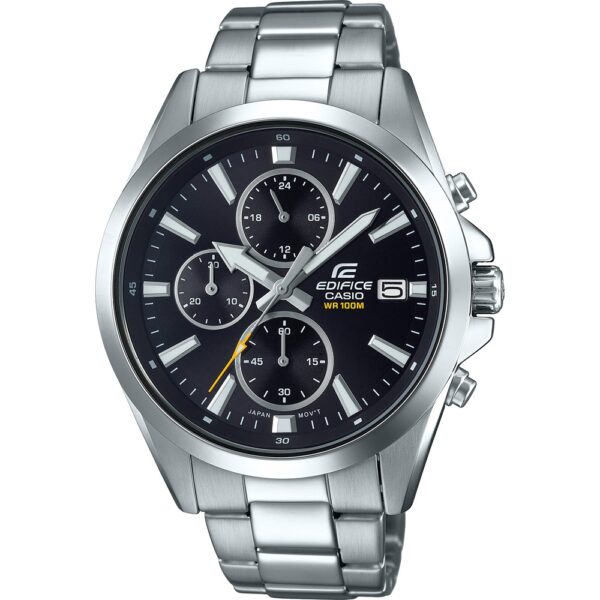 Authentic CASIO EDIFICE Men 44 mm Stainless Steel Quartz Designer Wristwatch  - CASIO EDIFICE