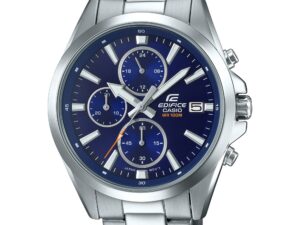 Authentic CASIO EDIFICE Men 44 mm Stainless Steel Quartz Designer Wristwatch  – CASIO EDIFICE