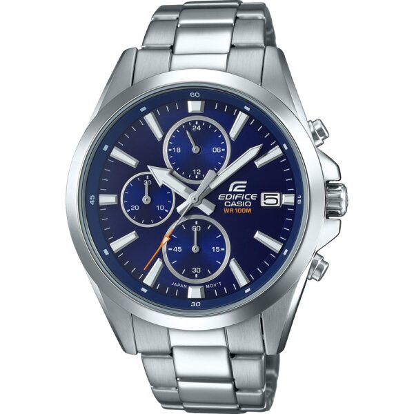 Authentic CASIO EDIFICE Men 44 mm Stainless Steel Quartz Designer Wristwatch  - CASIO EDIFICE