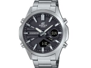 Authentic CASIO EDIFICE Men 45.5 mm Stainless Steel Quartz Designer Wristwatch  – CASIO EDIFICE