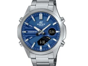 Authentic CASIO EDIFICE Men 45.5 mm Stainless Steel Quartz Designer Wristwatch  – CASIO EDIFICE