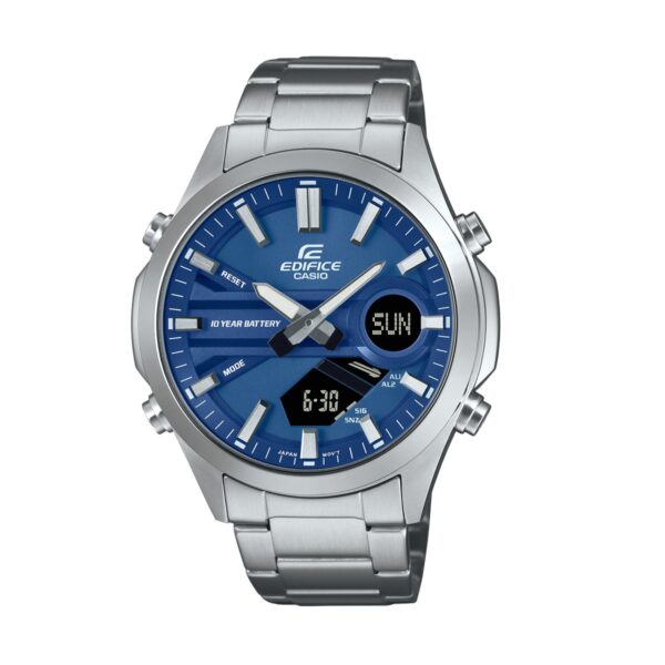 Authentic CASIO EDIFICE Men 45.5 mm Stainless Steel Quartz Designer Wristwatch  - CASIO EDIFICE