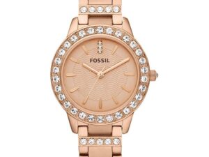 Authentic FOSSIL Women 34 mm SS IP Rose Gold Quartz Elegant Wristwatch  – FOSSIL