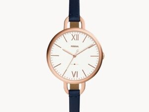 Authentic FOSSIL Women 36 mm SS IP Rose Gold Quartz Designer Wristwatch  – FOSSIL