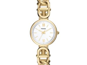 Authentic FOSSIL Women 30 mm SS IP Gold Quartz Elegant Wristwatch  – FOSSIL