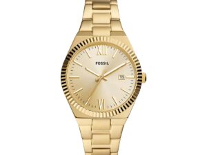 Authentic FOSSIL Women 38 mm SS IP Gold Quartz Elegant Wristwatch  – FOSSIL