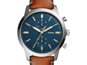 Authentic FOSSIL Men 44 mm Stainless Steel Quartz Elegant Wristwatch  – FOSSIL