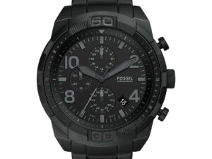 Authentic FOSSIL Men 50 mm SS IP Black Quartz Top-Quality Wristwatch  – FOSSIL