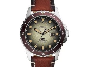 Authentic FOSSIL Men 42 mm SS IP Brown Quartz Elegant Wristwatch  – FOSSIL