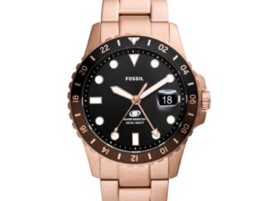 Authentic FOSSIL Men 42 mm SS IP Rose Gold Quartz Elegant Wristwatch  – FOSSIL