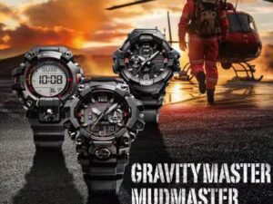 Authentic CASIO G-SHOCK Men 55 mm SS & Carbon Solar Top-Quality Wristwatch  – CASIO G-SHOCK MASTER OF G –