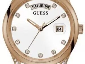 Authentic GUESS Women 31 mm SS IP Rose Gold Quartz Designer Wristwatch  – GUESS