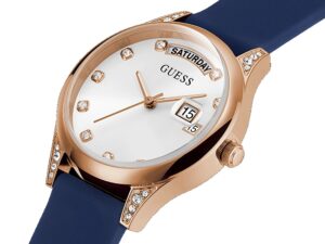 Authentic GUESS Women 31 mm SS IP Rose Gold Quartz Designer Wristwatch  – GUESS