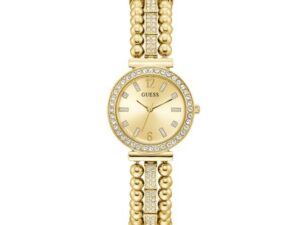 Authentic GUESS Women 30 mm SS IP Gold Quartz Elegant Wristwatch  – GUESS