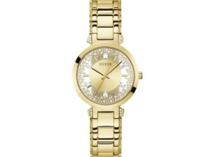 Authentic GUESS Women 33 mm SS IP Gold Quartz Elegant Wristwatch  – GUESS