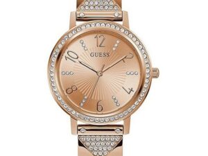 Authentic GUESS Women 32 mm SS IP Rose Gold Quartz Elegant Wristwatch  – GUESS